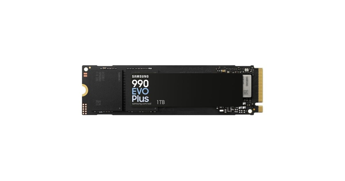SAMSUNG990 EVO Plus 1 TB SSD  (MZ-V9S1T0BW, PCIe 4.0 x4 / 5.0 x2, NVMe 2.0, M.2 2280)