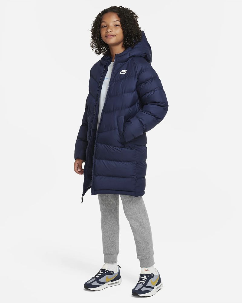 Parka longue Nike Sportswear Bleu Marine pour enfant