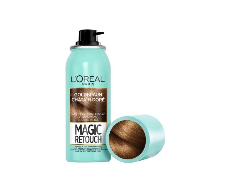 L'Oréal Paris Haaransatz-Spray Magic Retouch Goldlbraun Kaschiert den grauen Haaransatz in nur 3 Sekunden