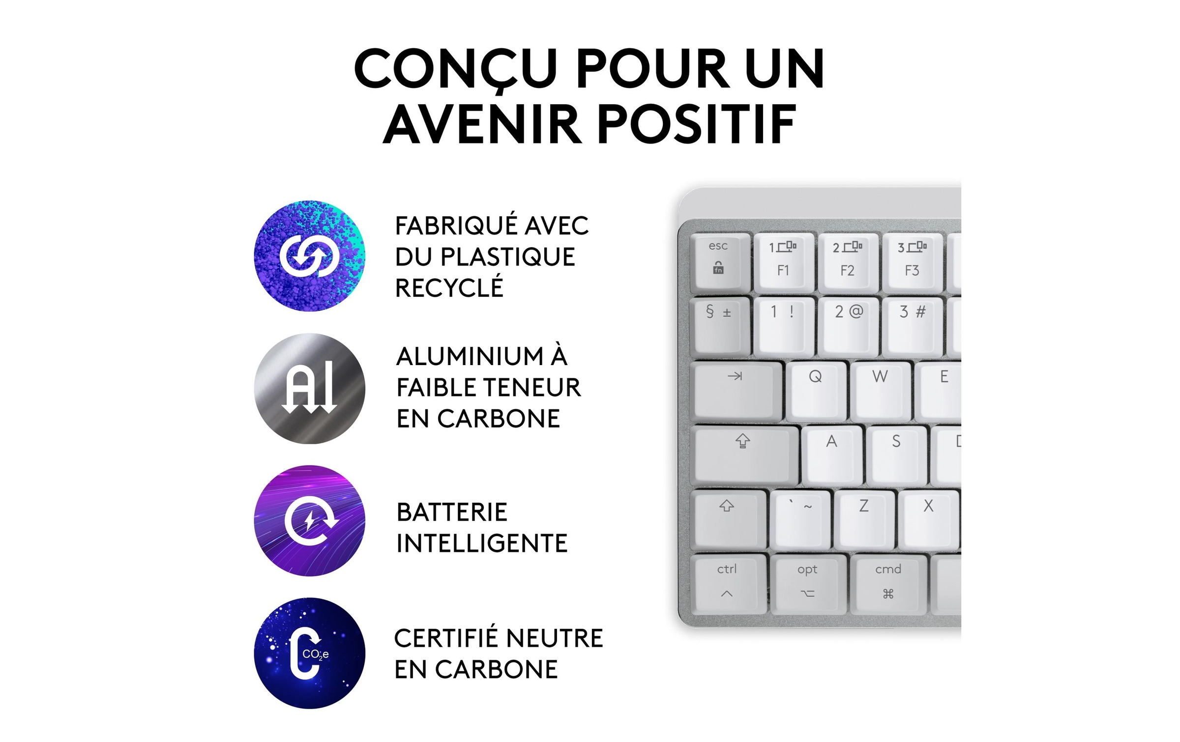 Logitech Wireless-Tastatur »MX Mechanical Mini for Mac pale grey« ()