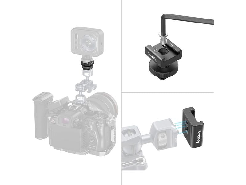 Smallrig Wireless Microphone Support with Cold Shoe Mount Halterung für drahtlose Lavalier-Mikrofone