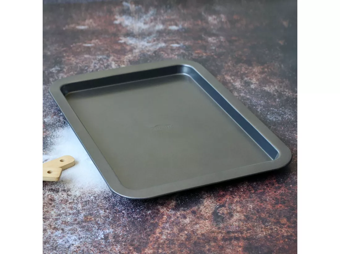 Menastyl - Plaque A Four Amandine 38x27cm En Acier Carbone Anti-adhesif