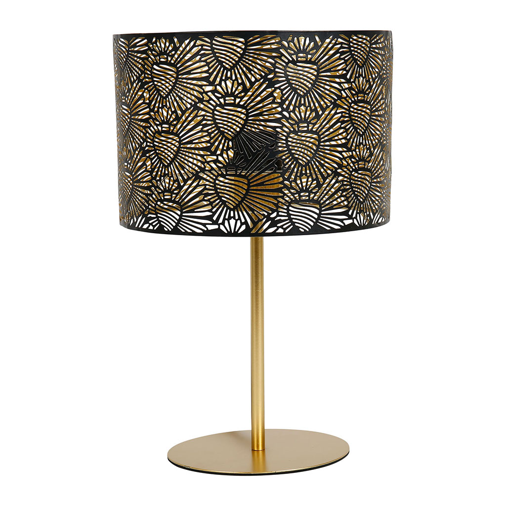 Lampe métal perforé noir D22cm
