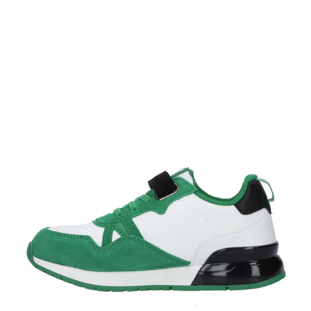 REPLAY Shoot Jr suède sneakers groen/wit