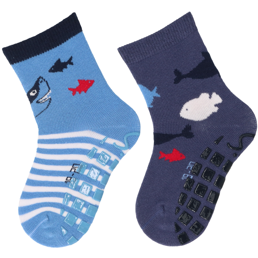 Sterntaler ABS-Socken DP HaiFische samtblau