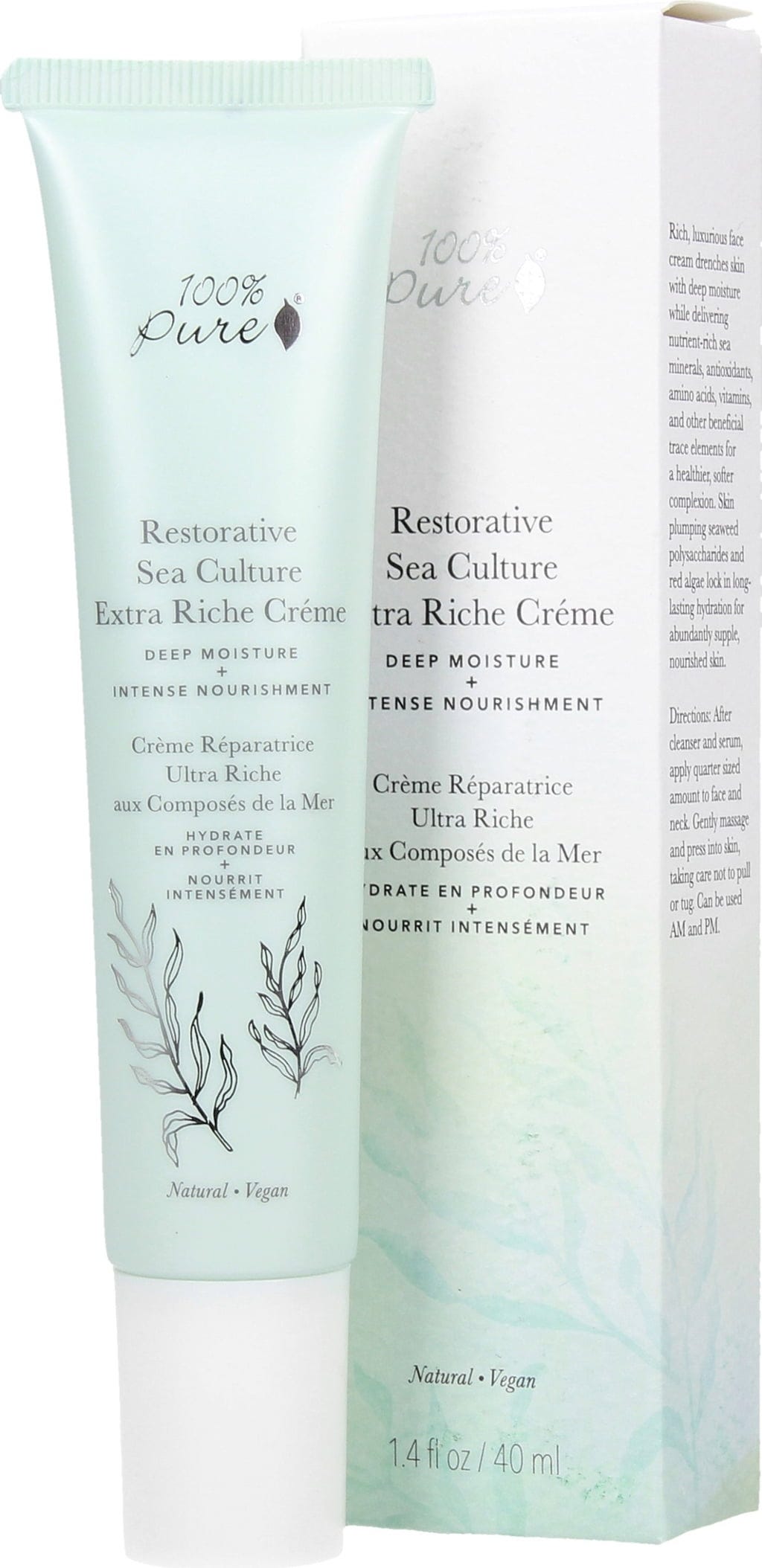 100% Pure  Restorative Sea Culture Extra Riche Créme, 40 ml