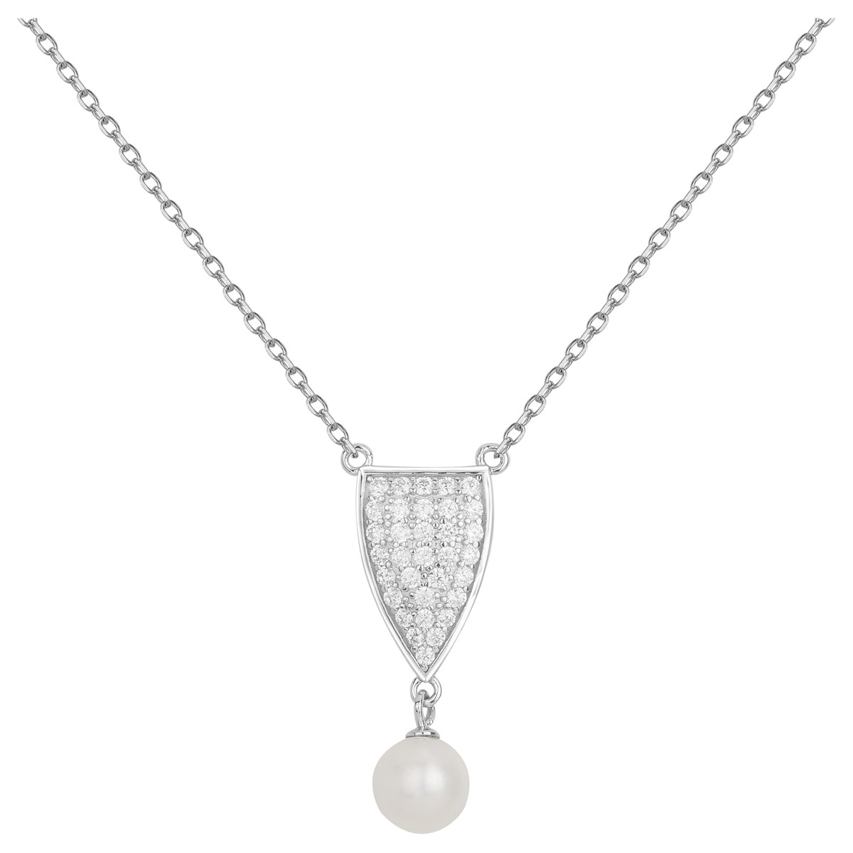 Collier en Argent avec perle d'eau douce blanc