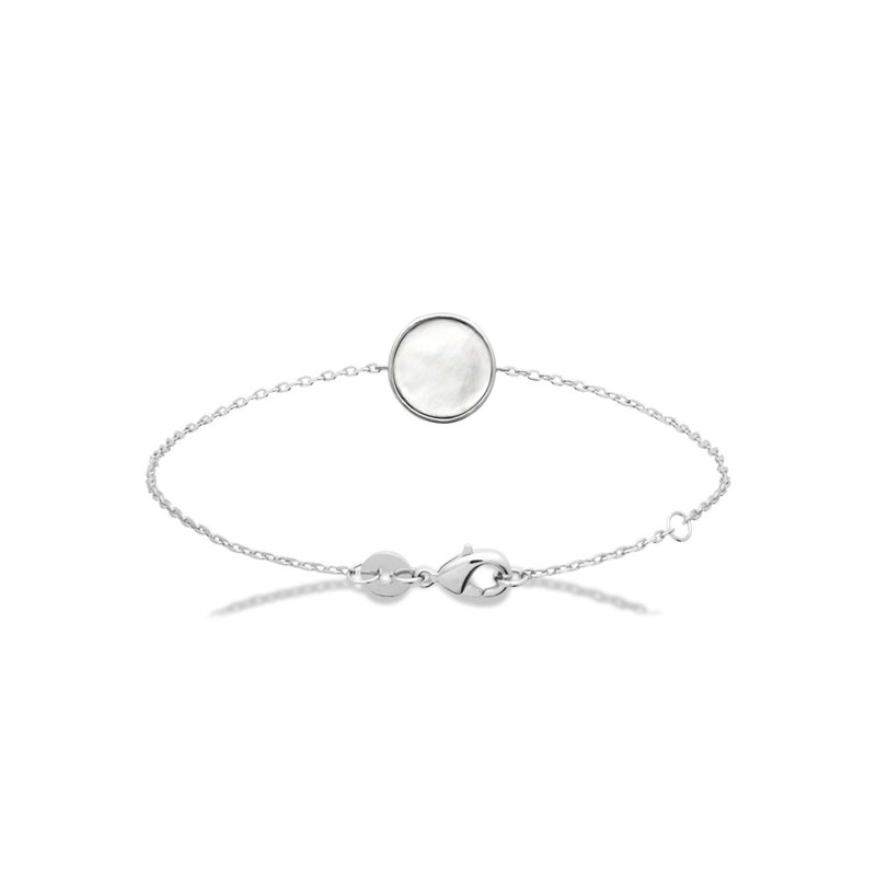 Bracelet Femme - Argent 925 - Nacre - Longueur : 18 cm
