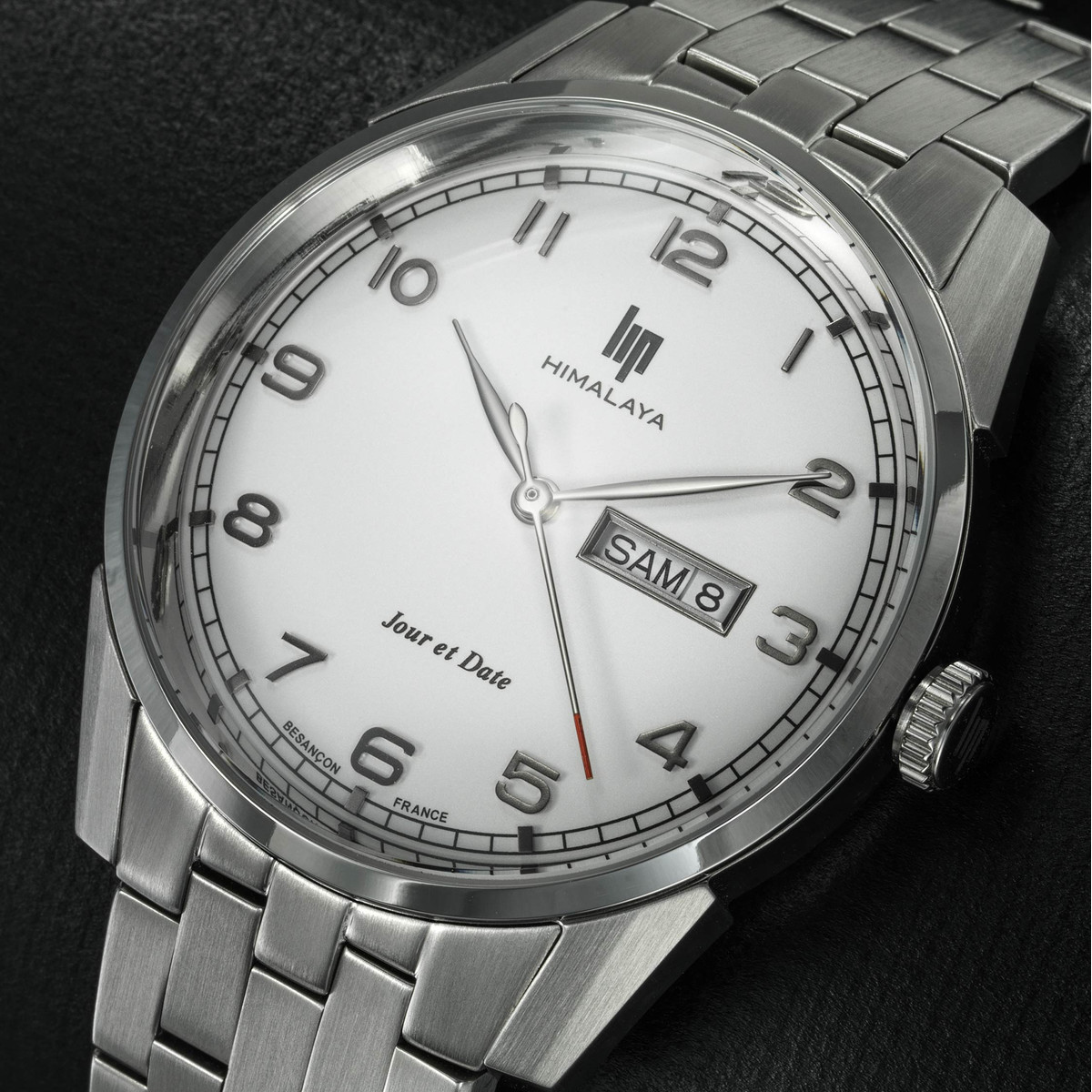 Montre LIP Himalaya homme acier bracelet métal argent