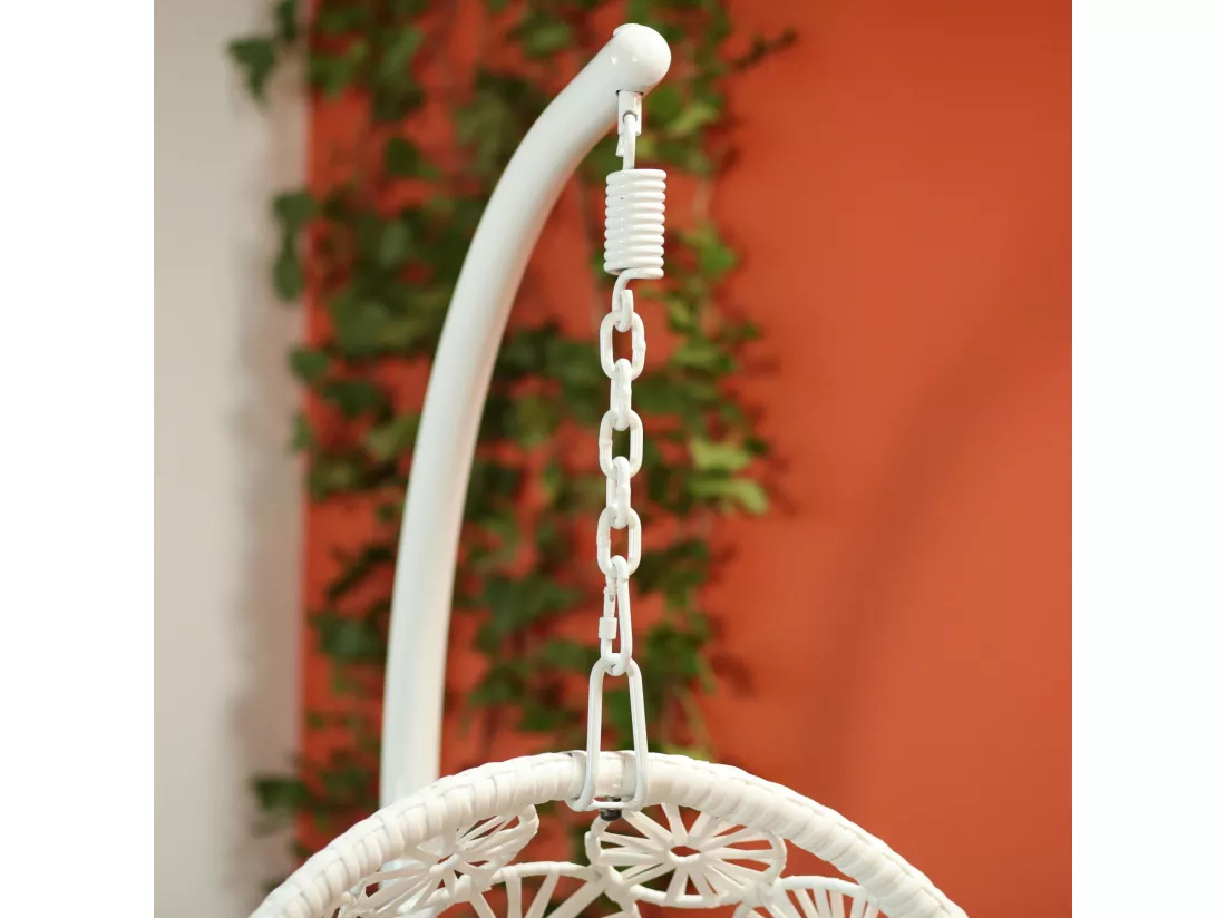 Fauteuil œuf suspendu blanc SOUTH BEACH