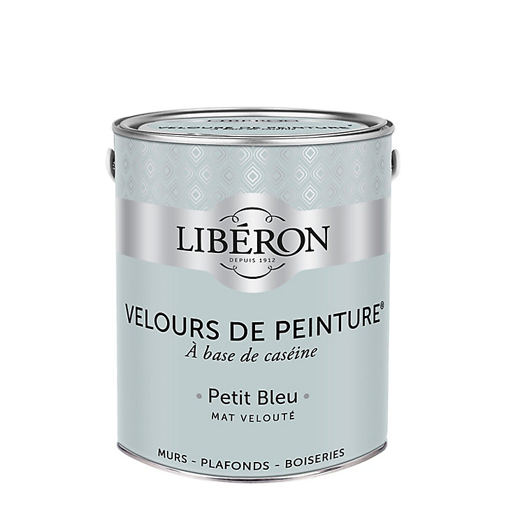 Peinture murs, plafonds et boiseries Velours de peinture petit bleu Libéron 2,5L