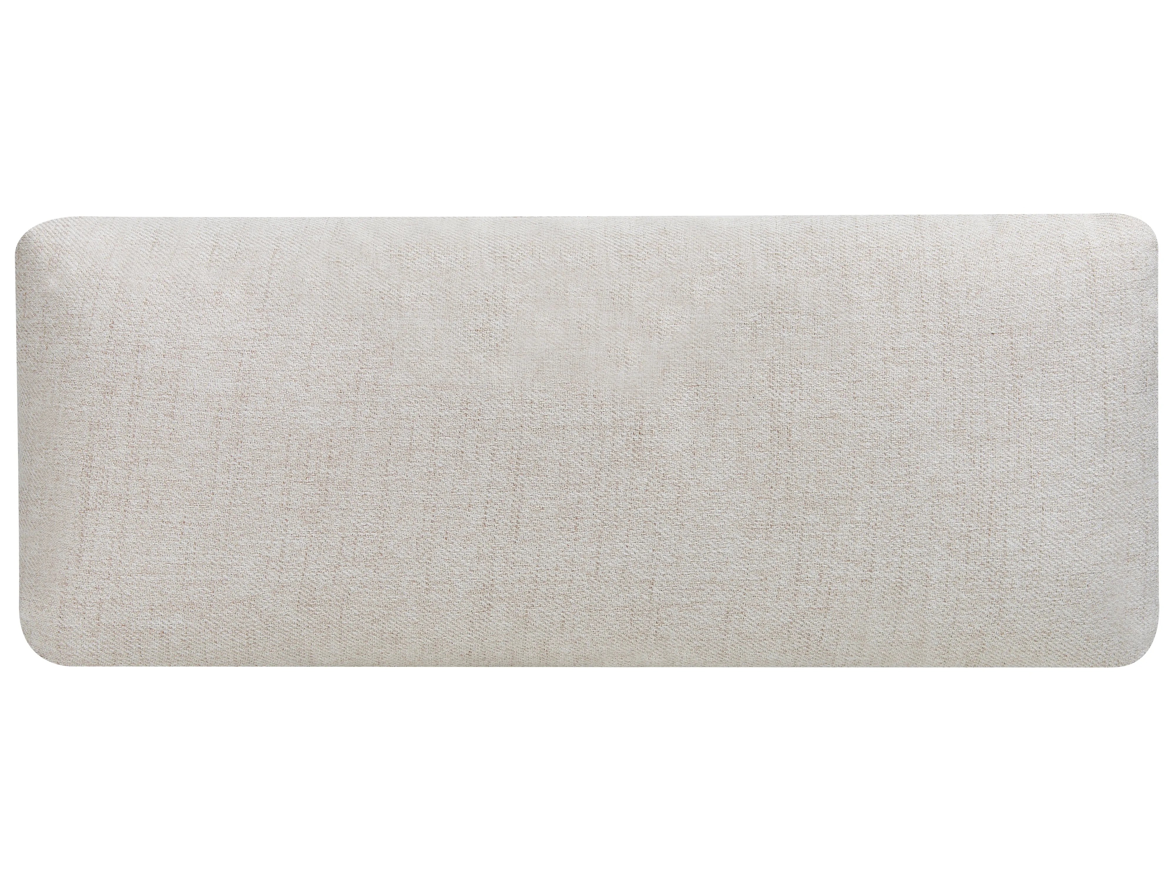Bank 4-zits NENOLA Stof Lichtbeige