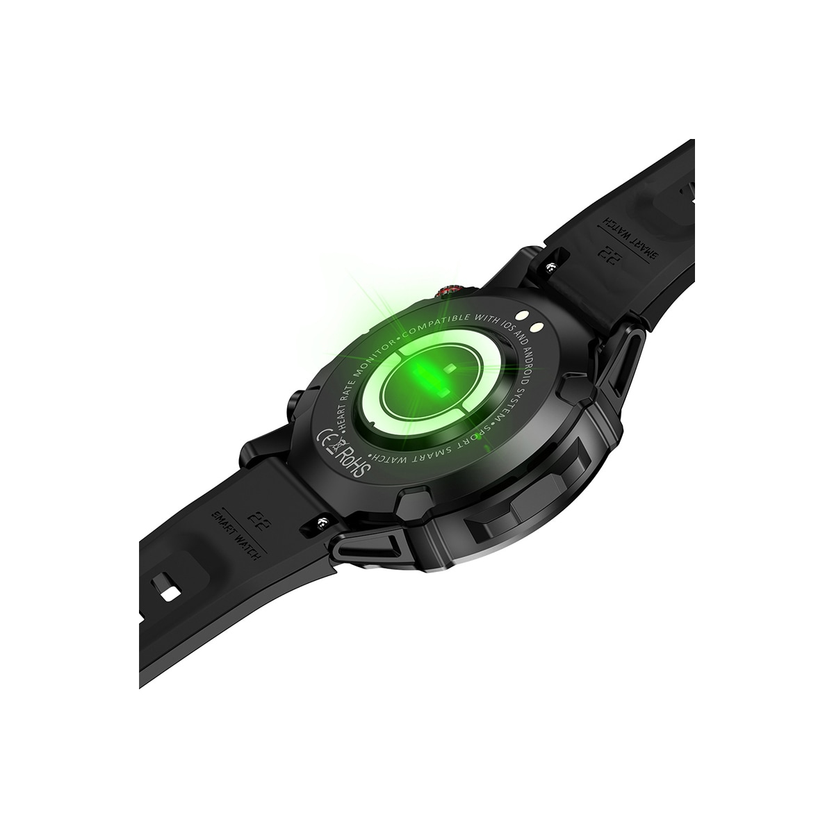 Smartklokke / sportsklokke med Bluetooth-anrop Sort