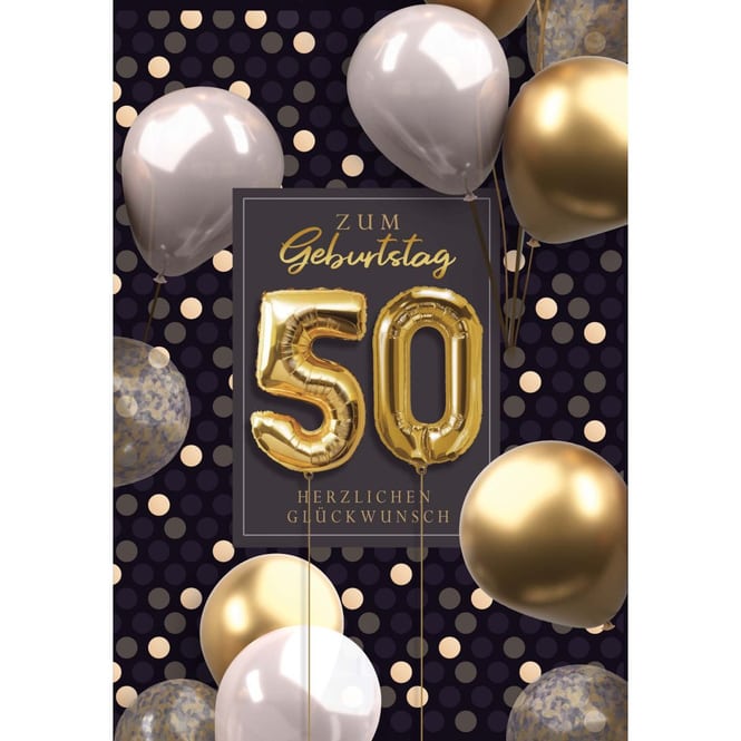 Geburtstagskarte - Zum 50.Geburtstag - Herzlichen Glückwunsch