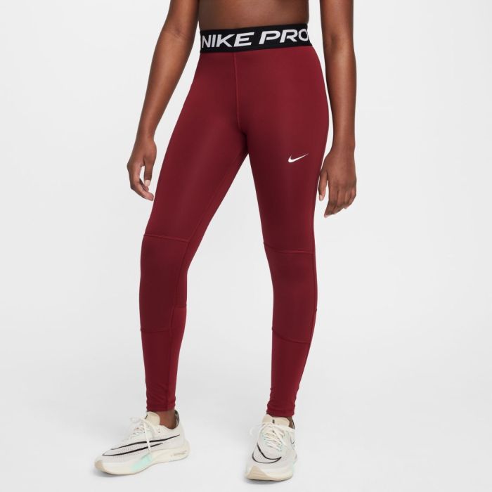 Nike Junior Lange tights Pro Tight Rød