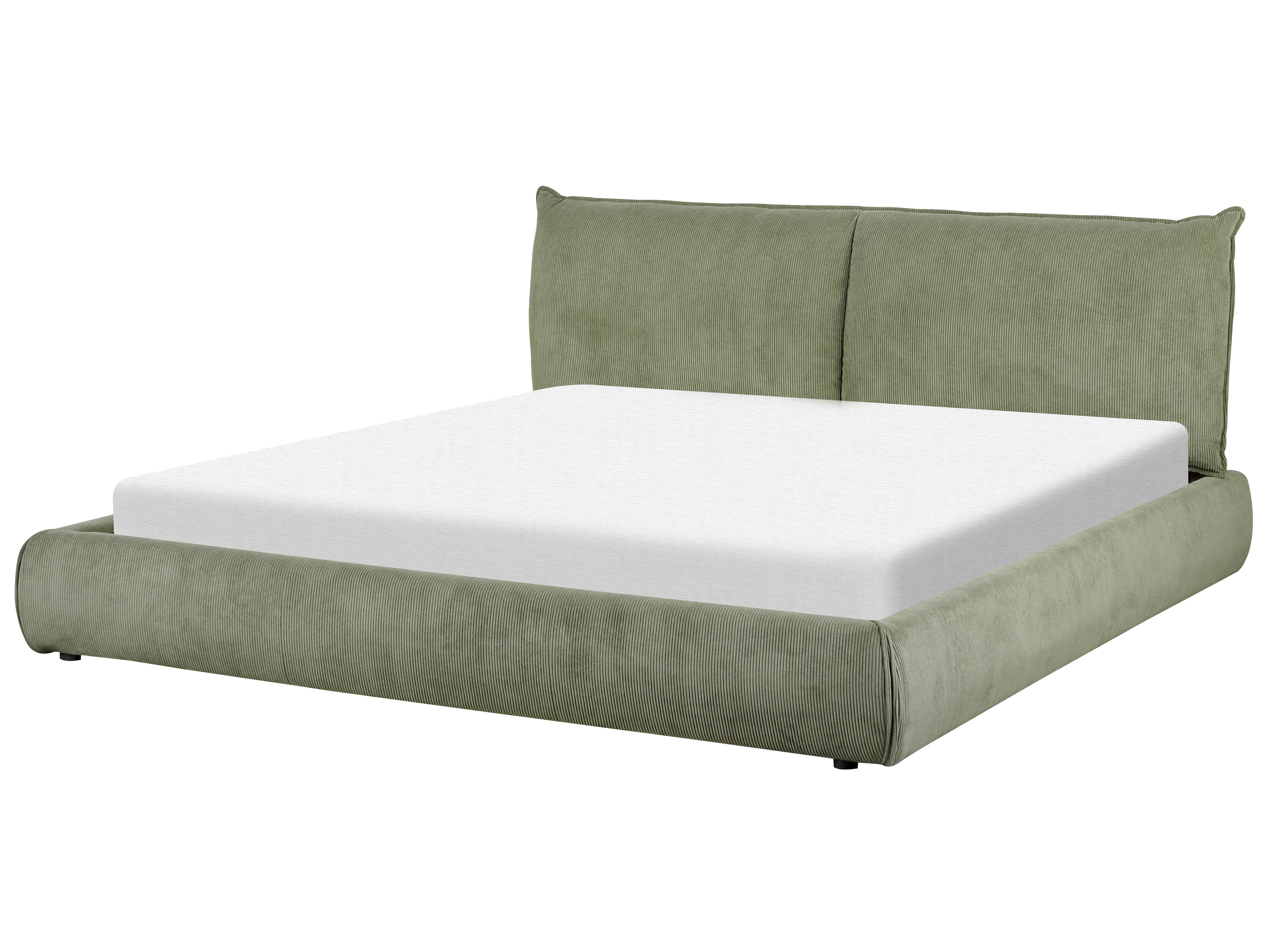 Waterbed Corduroy VINAY 180 x 200 cm Olijfgroen