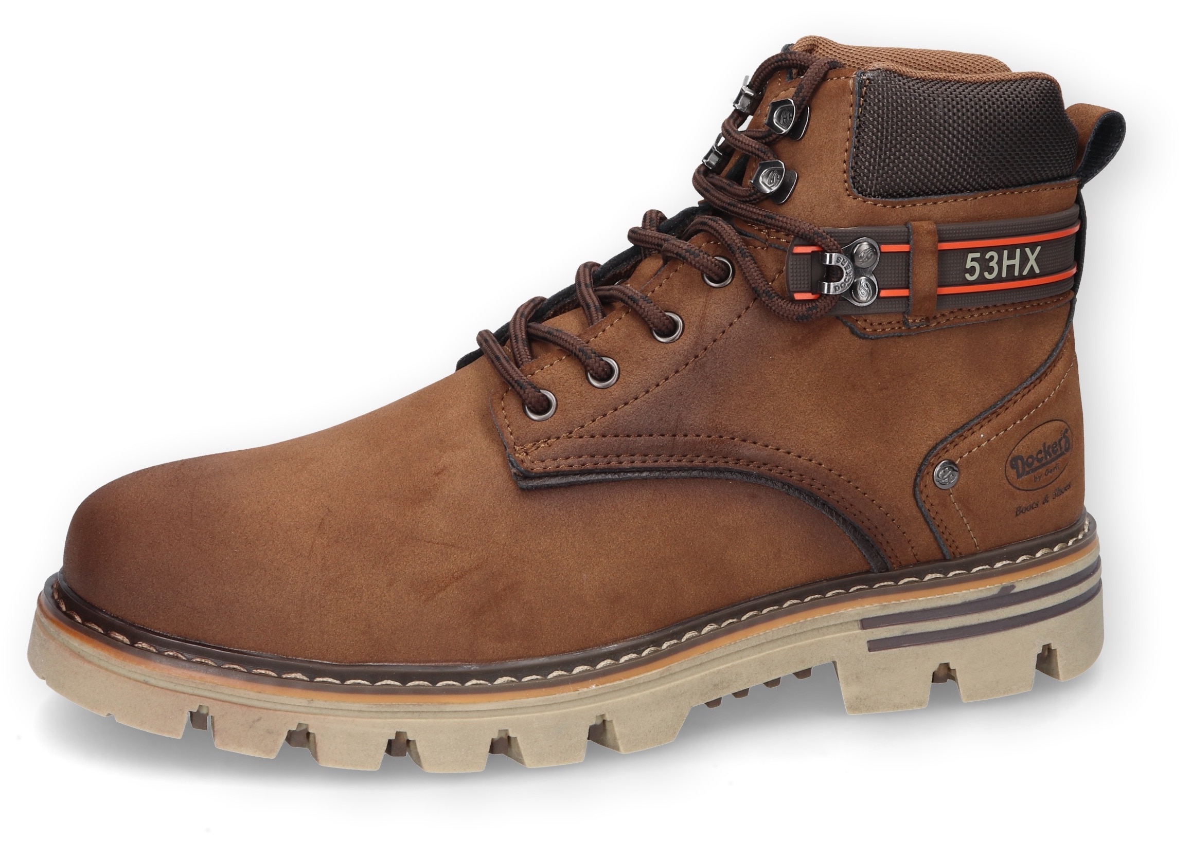 Dockers by Gerli Schnürboots  , Workerboots, Stiefel mit bequemem Schaftabschluss aus Textil