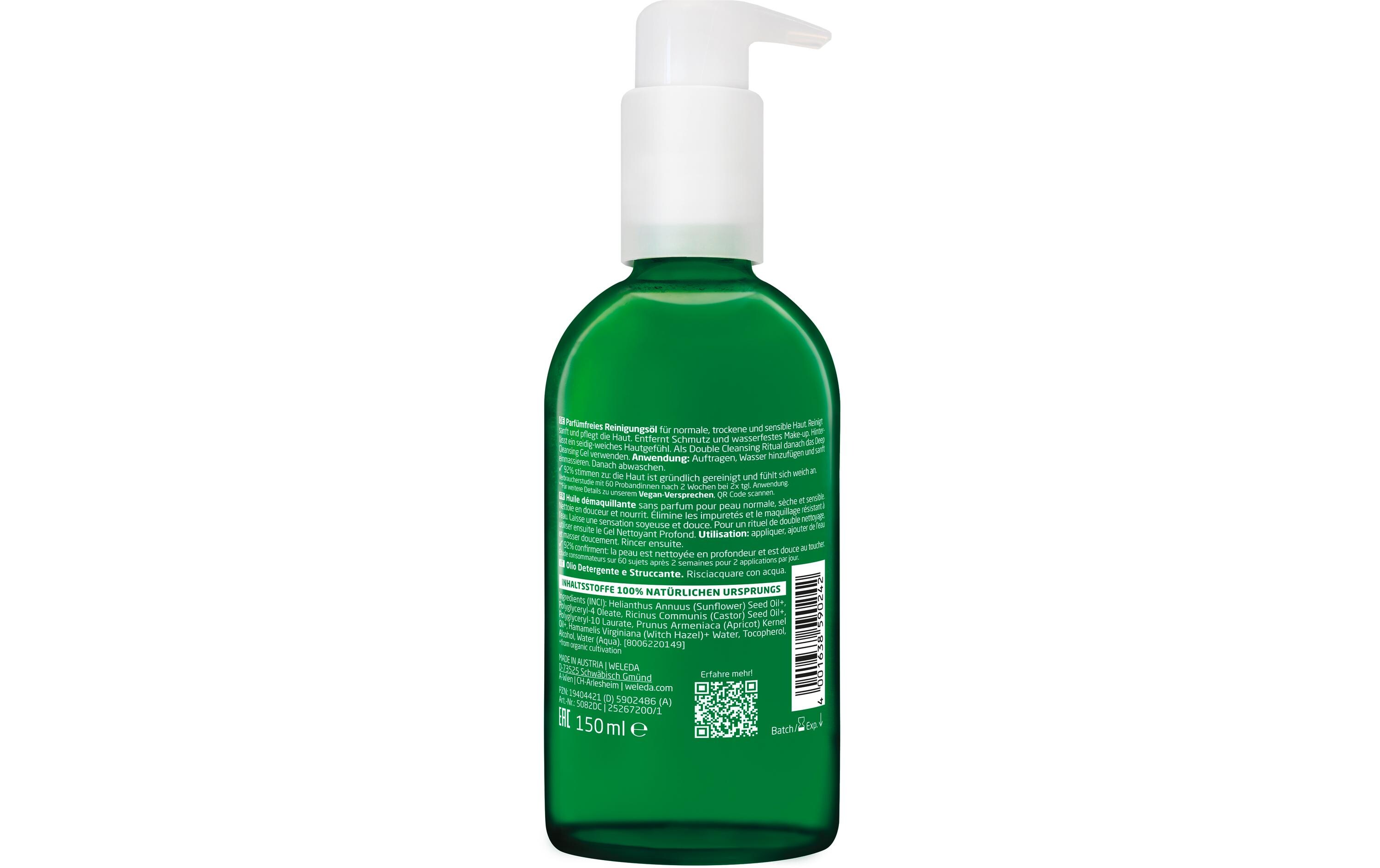 Make-up-Entferner Cleansing Oil 150 mlParfümfreies Reinigungsöl für normale, trockene und sensible Haut