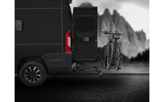 Eufab SD260 Kupplungs-Fahrradträger für Flügeltür Kastenwagen für 2 Fahrräder, E-Bike geeignet
