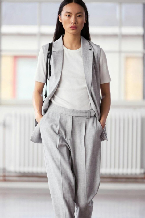 Vila grijze dames gilet