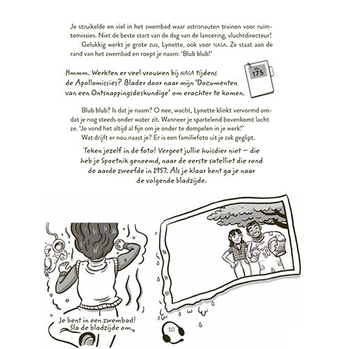 Uitgeverij volt ontsnap uit dit boek! race naar de maan