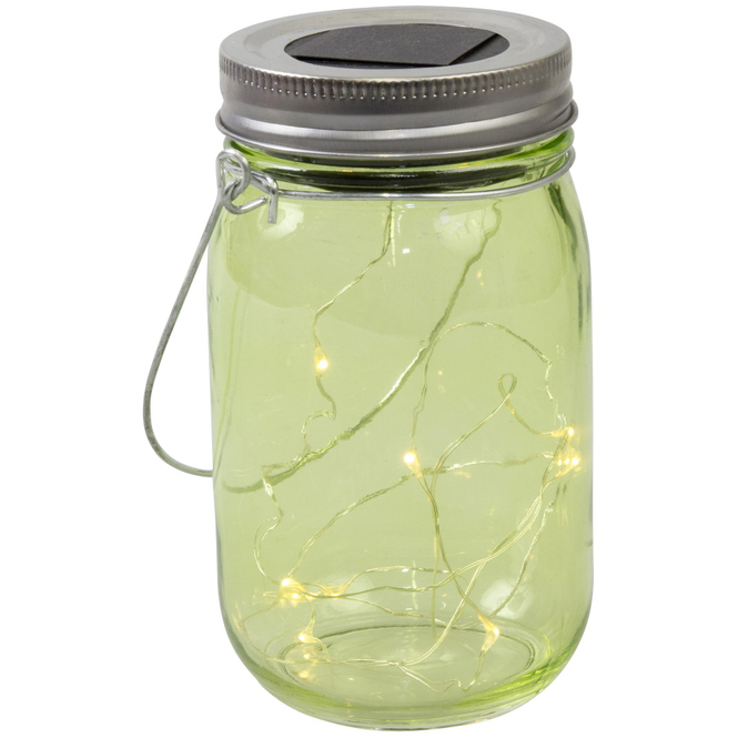 LED-Solarlampe - aus Glas - 8 x 14 cm - 1 Stück