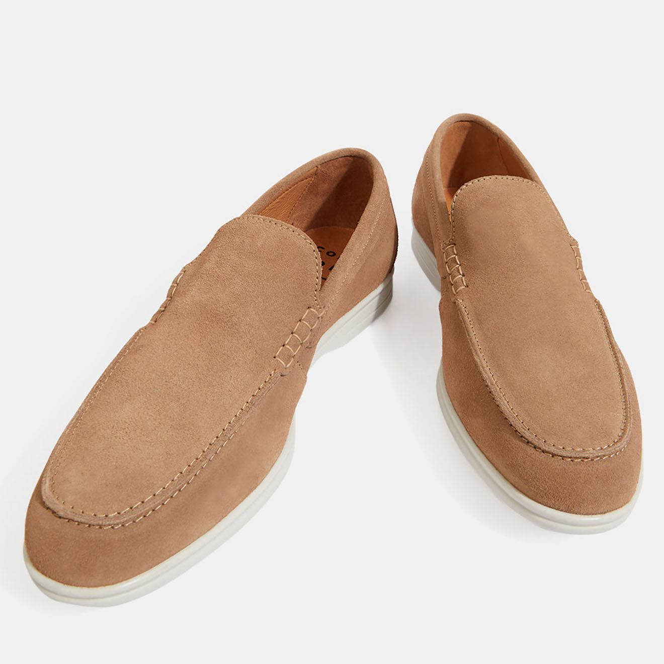 Comptoir GL Mocassins en Velours de Cuir taupe