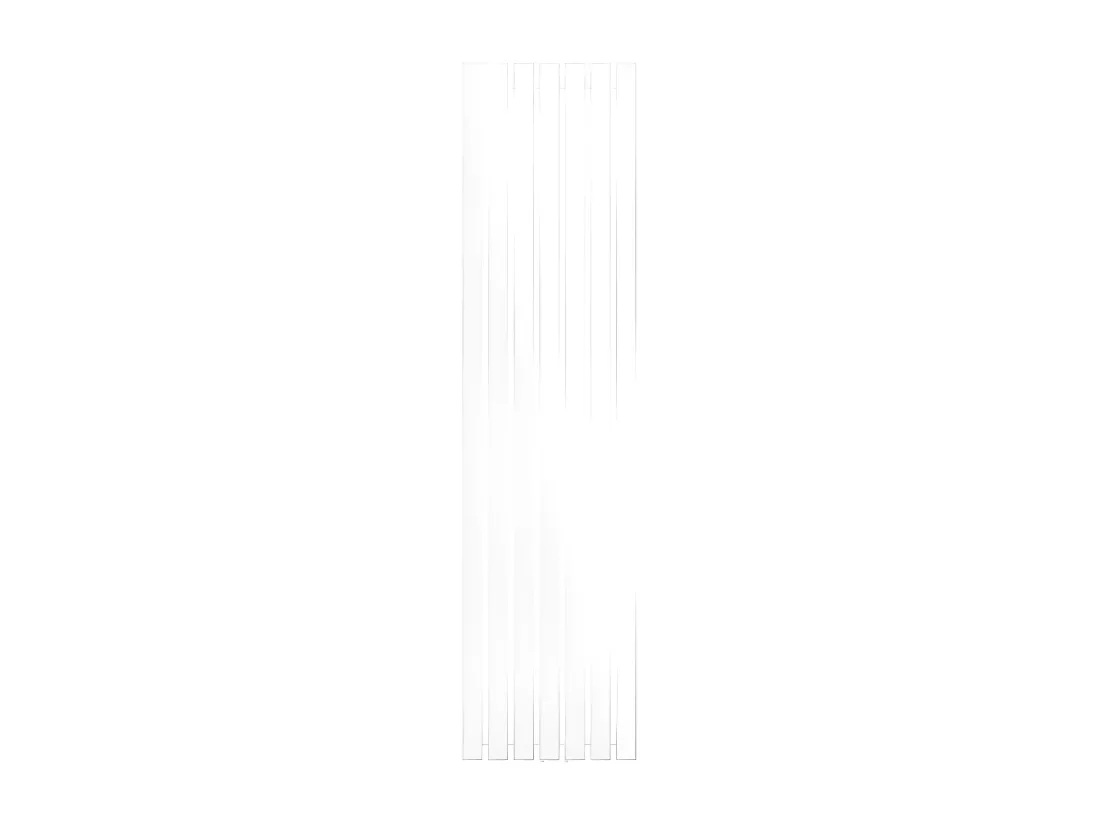 ECD Germany Radiateur Stella Non Électrique - 370 x 1400 mm - Blanc - Connexion Central - sans Kit de Raccordement - Design Panneau Plat - avec Kit Montage Mural - Sèche-Serviettes Salle de Bain