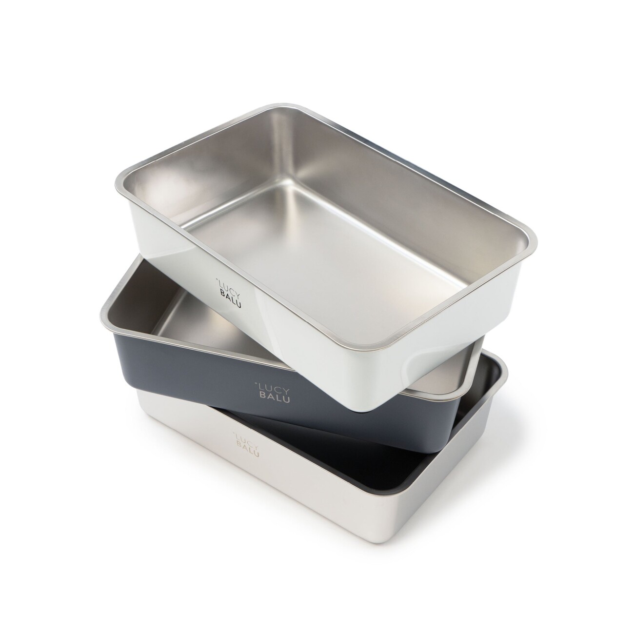 LucyBalu STEELOO Katzentoilette silber