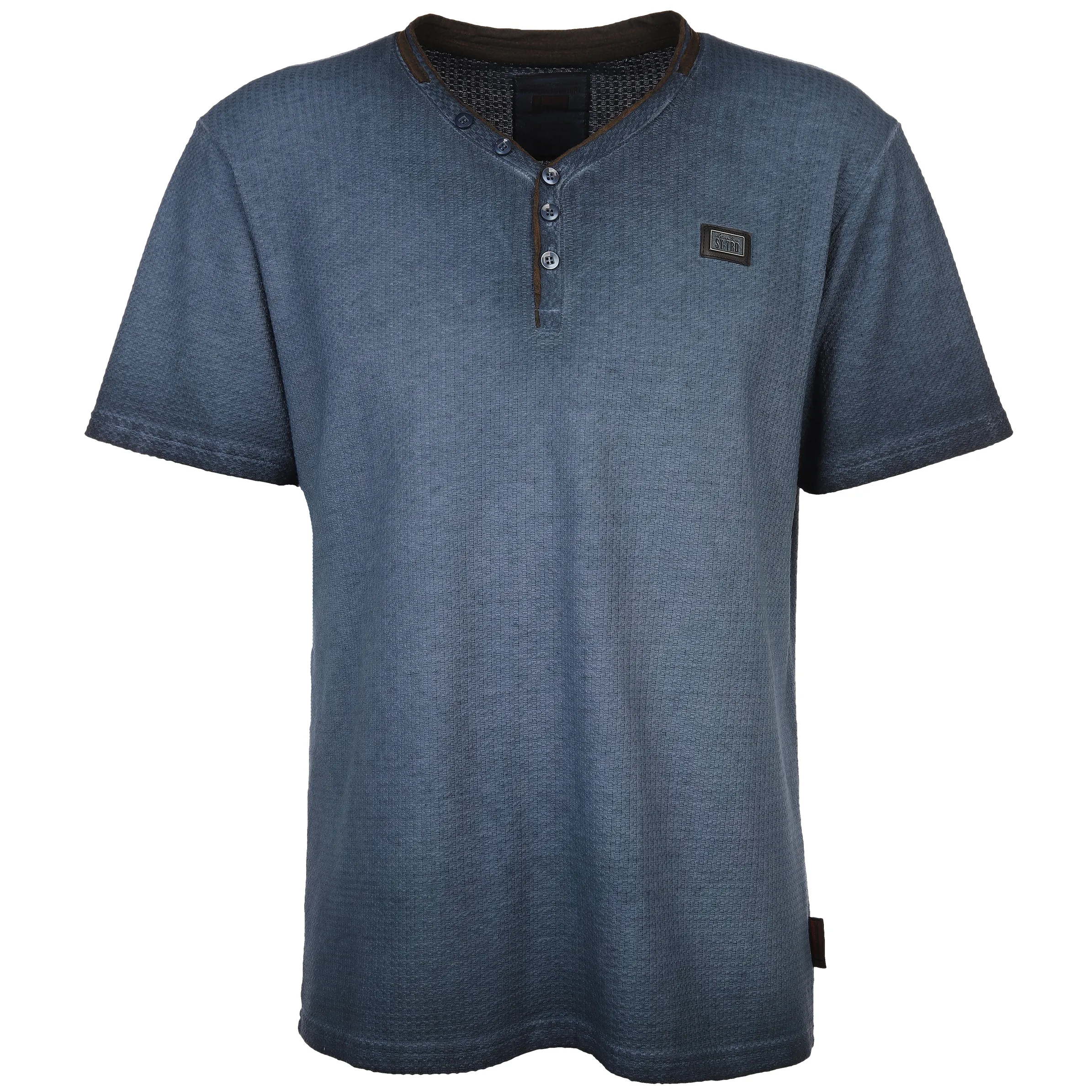Herren Henleyshirt in Used Optik