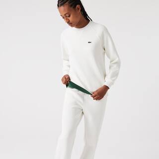 Sweatshirt Jogger à col rond double face piqué Sweatshirts - Blanc - Lacoste - Femme