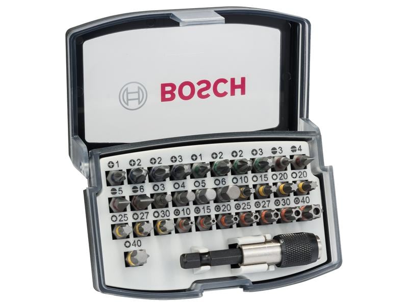 Bosch Professional Schrauberbit-Set 32-teilig Bitset mit extra hart-Schrauberbits für Bohrmaschinen- und Schrauber