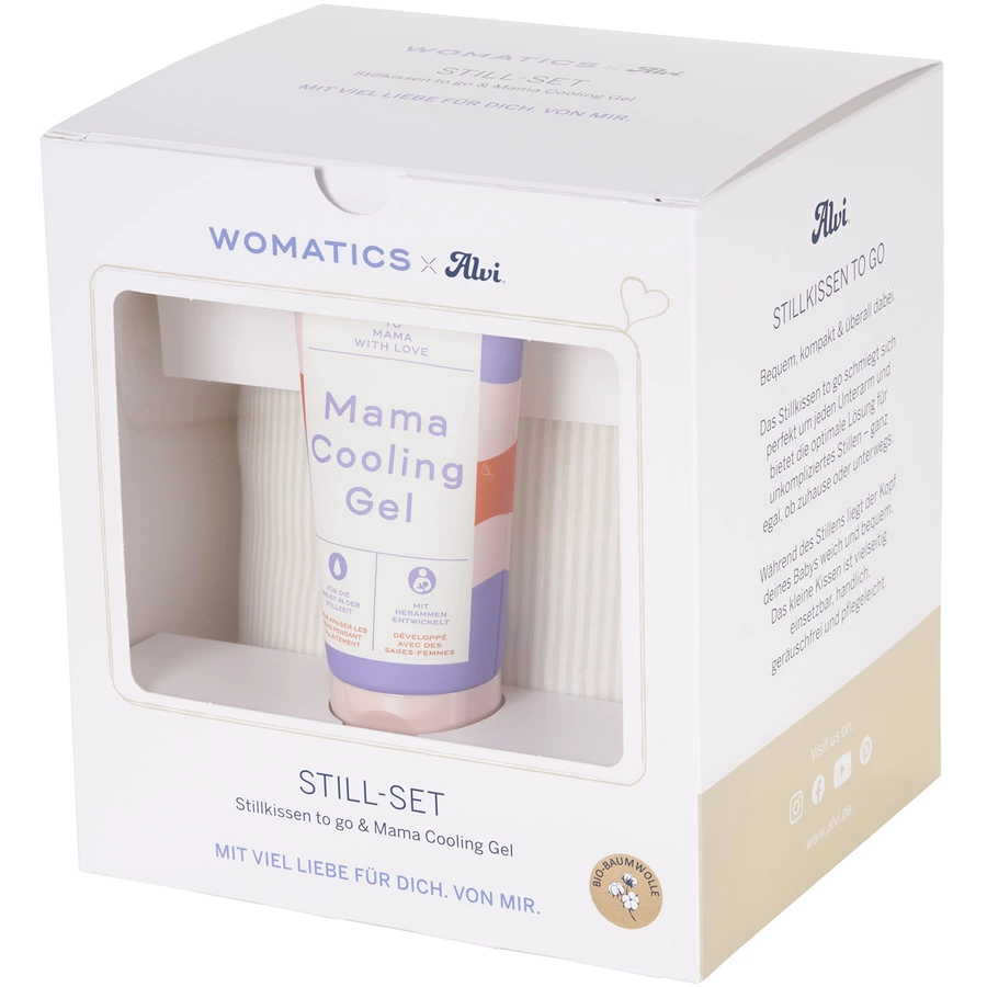 Alvi®x Womatics Still-Set: Stillkissen to go & Mama Cooling Gel
