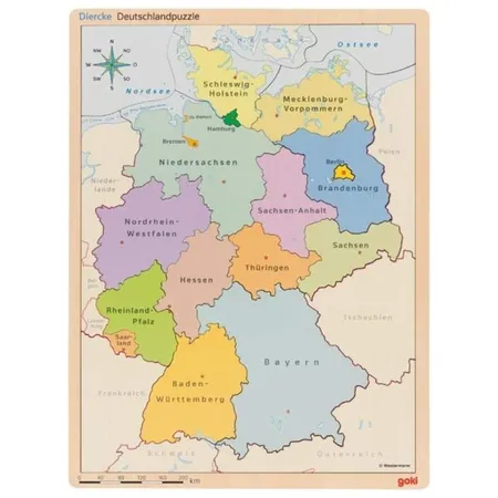goki Puzzle im Puzzle Deutschland, 98 Teile