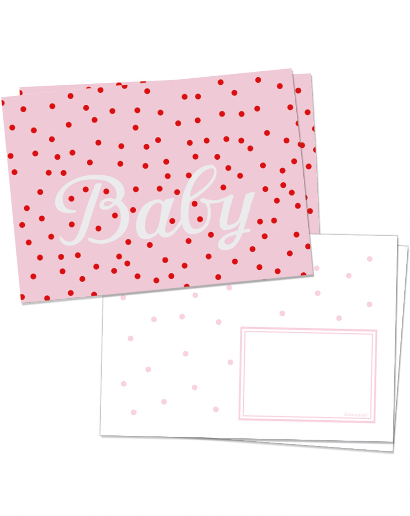 Klappkarte BABY 2er-Set in rosa