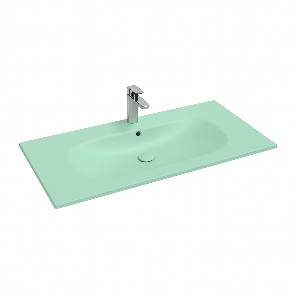 Isvea Infinity wastafel 100x50cm mintgroen