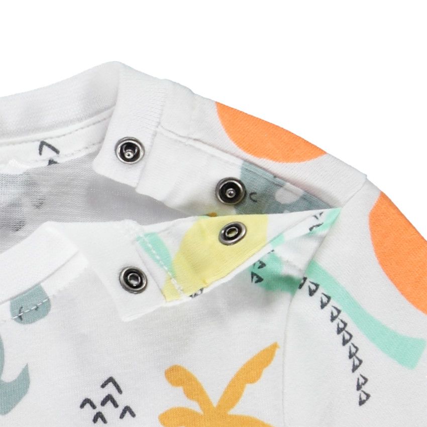 T-shirt manches courtes imprimé fantaisie pour bébé garçon - Blanc