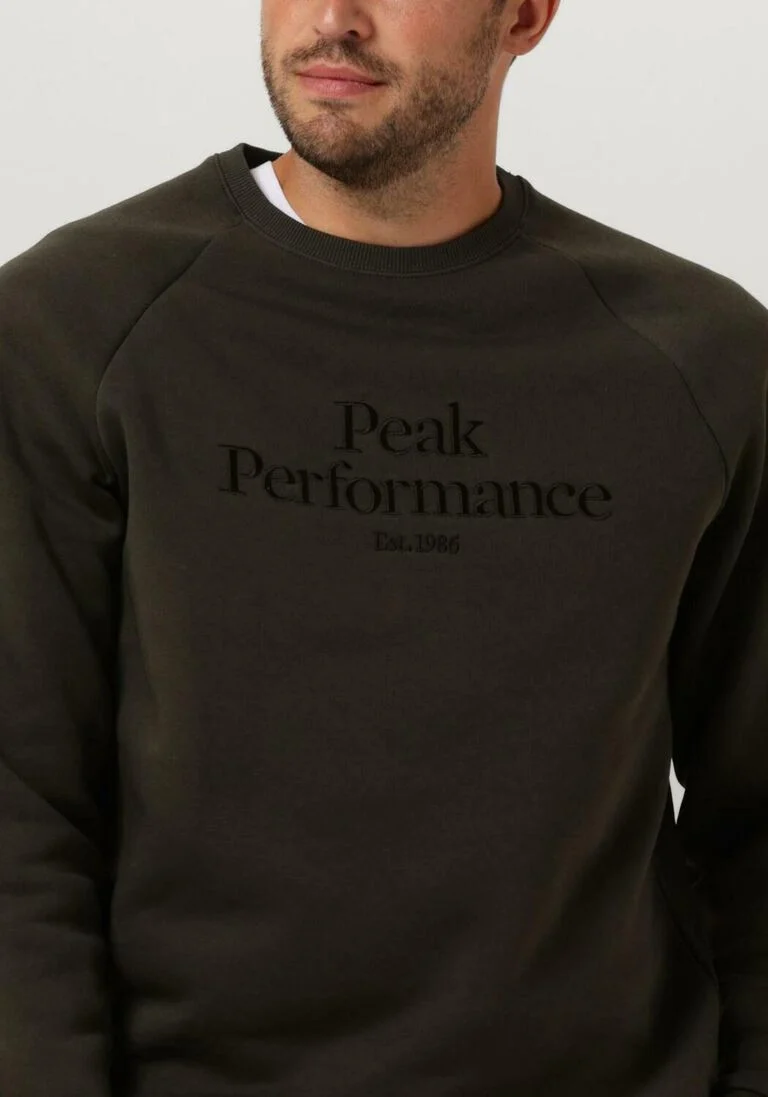 PEAK PERFORMANCE donkergroene peak performance trui m original crew