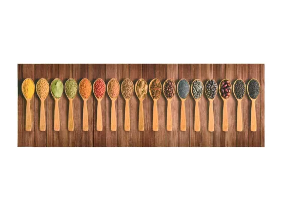 Tapis de sol de cuisine lavable Cuillère 45x150 cm
