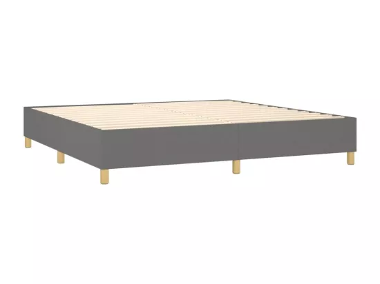 Sommier à lattes de lit Gris foncé 200x200 cm Tissu