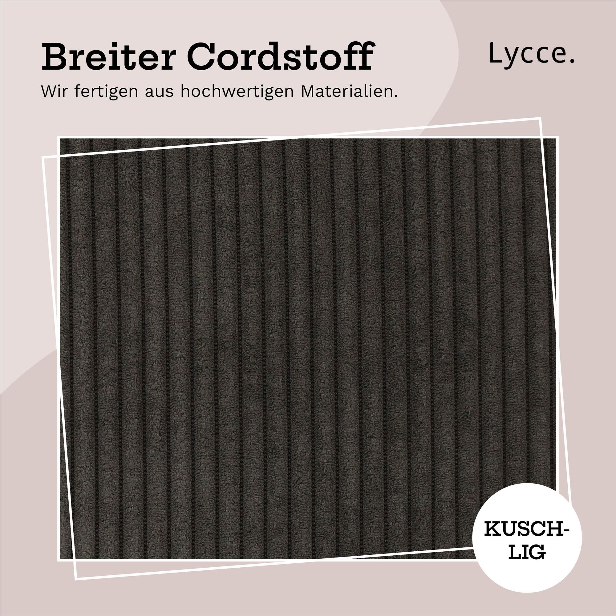 Lycce 2er Set Kissenbezug aus trendigem Cordstoff (50 x 50 cm)