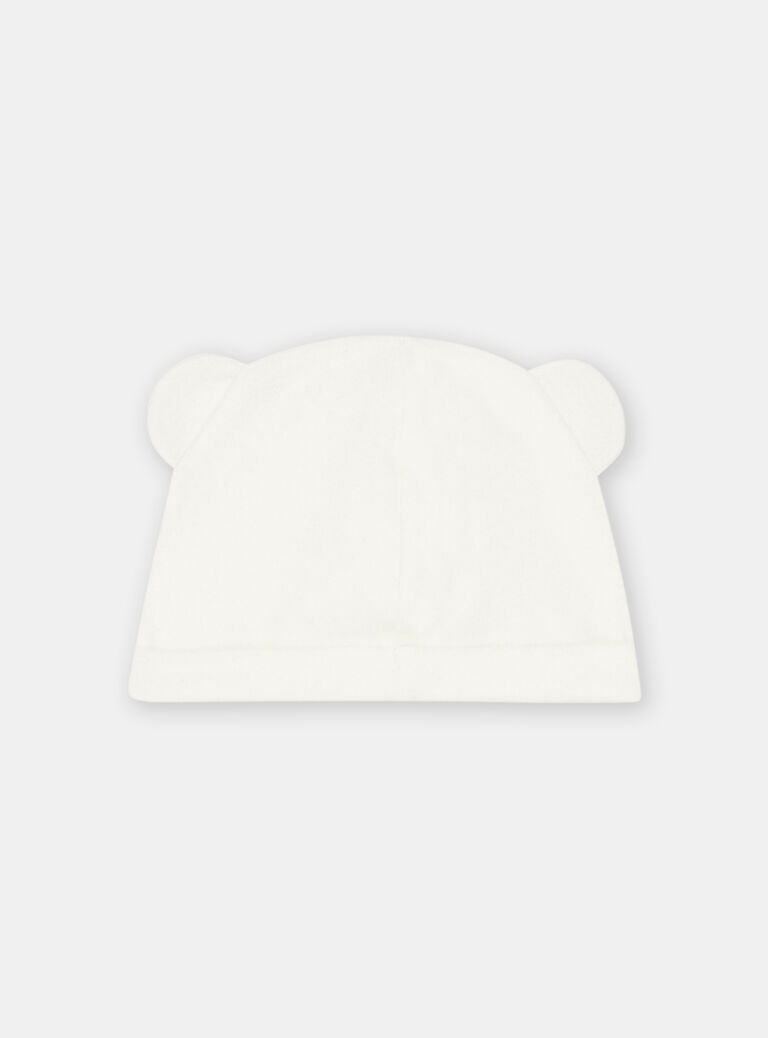Bonnet de naissance blanc cassé