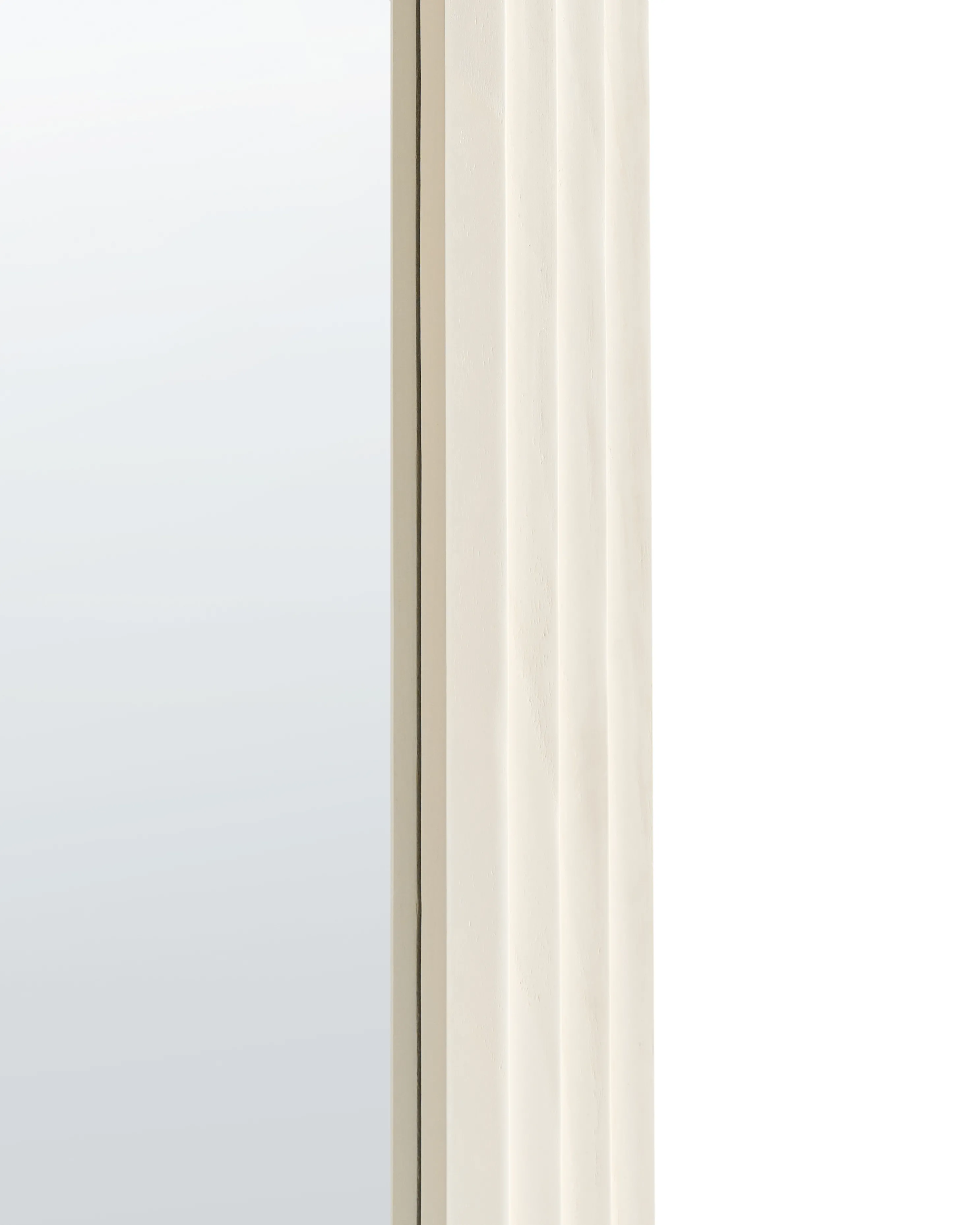 Wandspiegel DIJON 80 cm 170 cm Hout Gebroken wit
