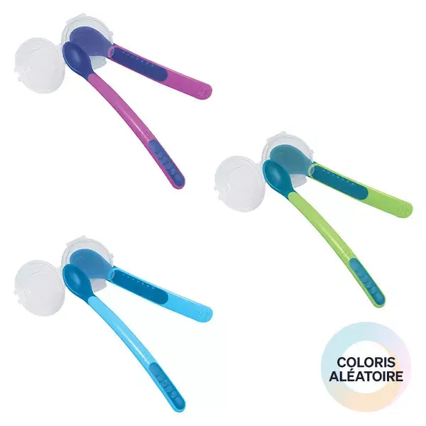 Colher termossensível MAM Mealtime + estojo de transporte