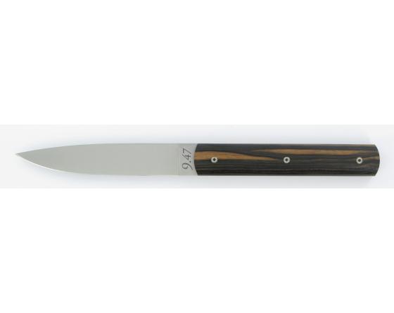 Coffret 2 pièces - Français 9.47 Ebène de Macassar Couteau Table par Perceval