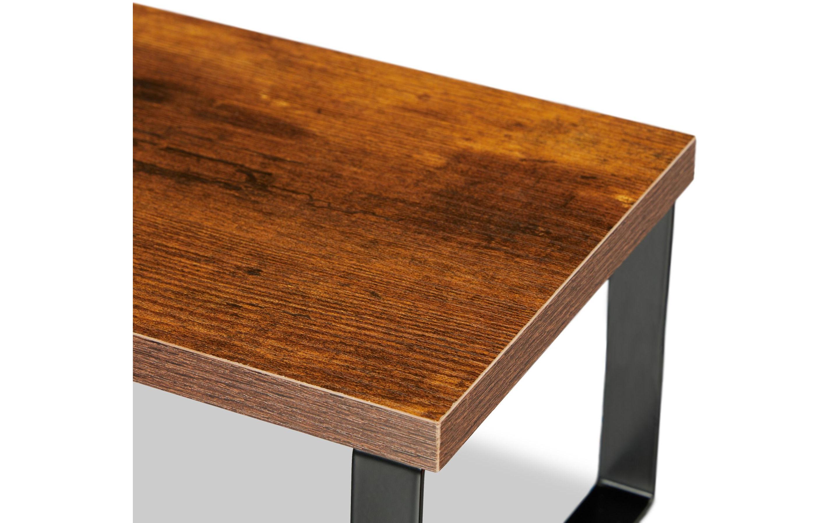 Küchenregal Dunkelbraun/SchwarzTischregal Set im Industrial Design