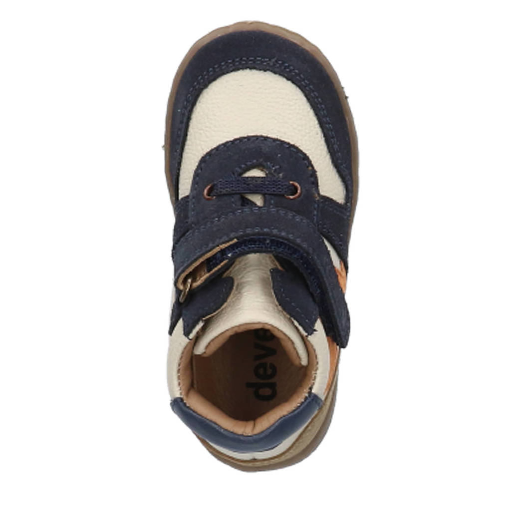 Develab leren sneakers donkerblauw
