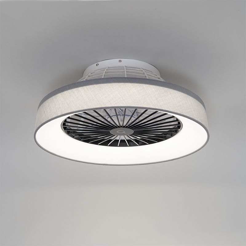 Plafondventilator grijs met ster effect 47cm incl. LED dimbaar met afstandsbediening - Emily