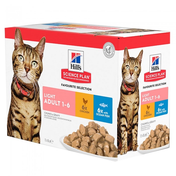 HILL'S Science Plan Light Adult en Sachets - Pâtée pour chat