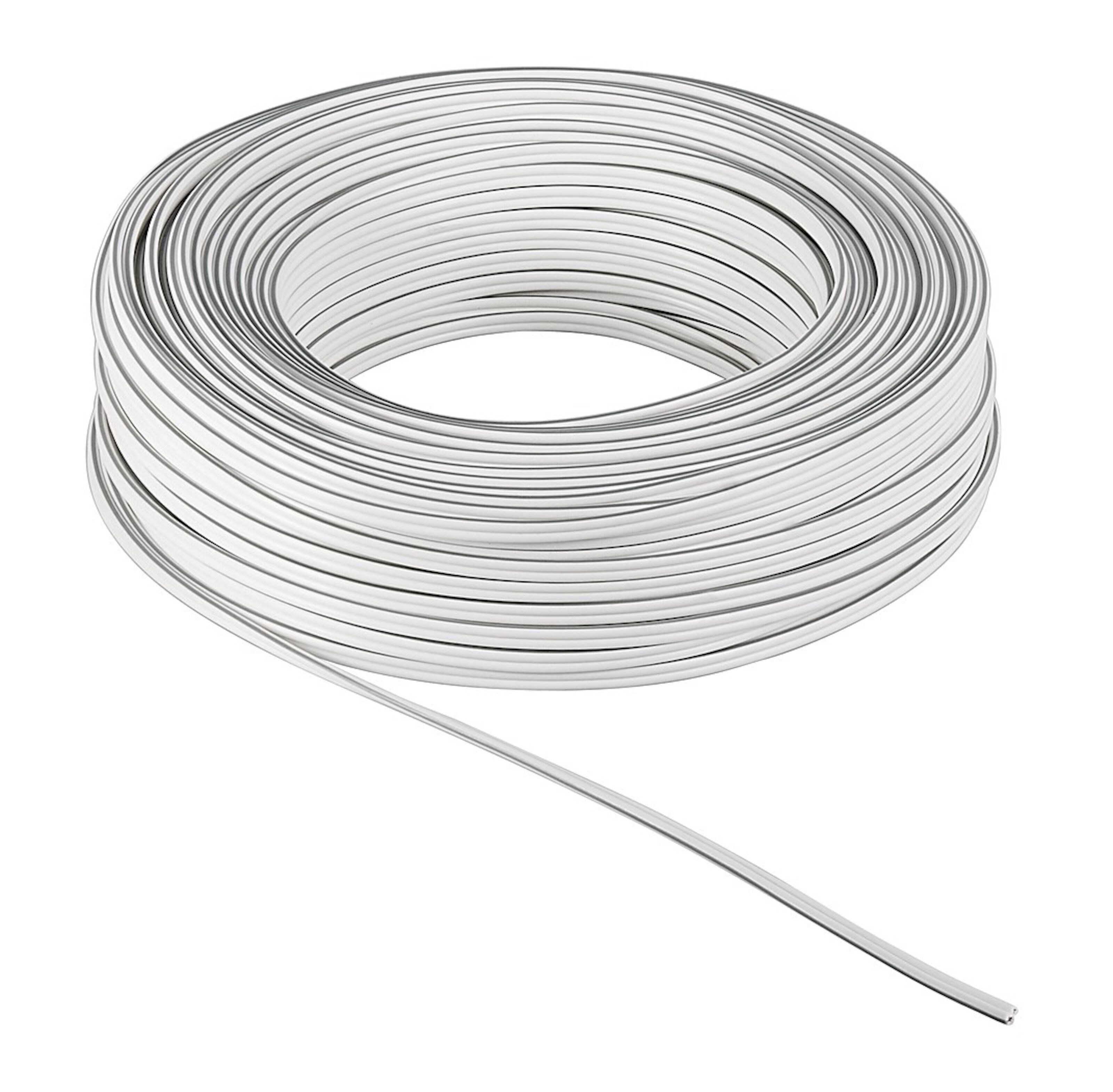 Høyttalerkabel OFC 2,5 mm², hvit 10 m